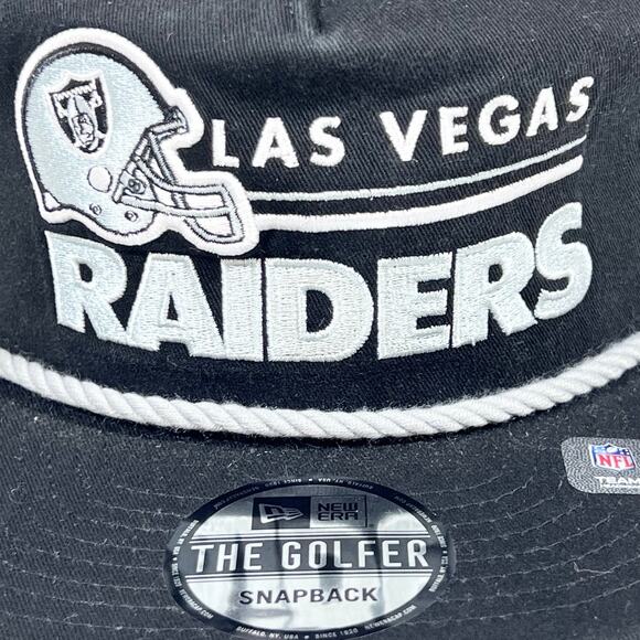 Las Vegas Raiders New Era 9Fifty The Golfer Style Snap Back Adjustable Hat New - Picture 5 of 6